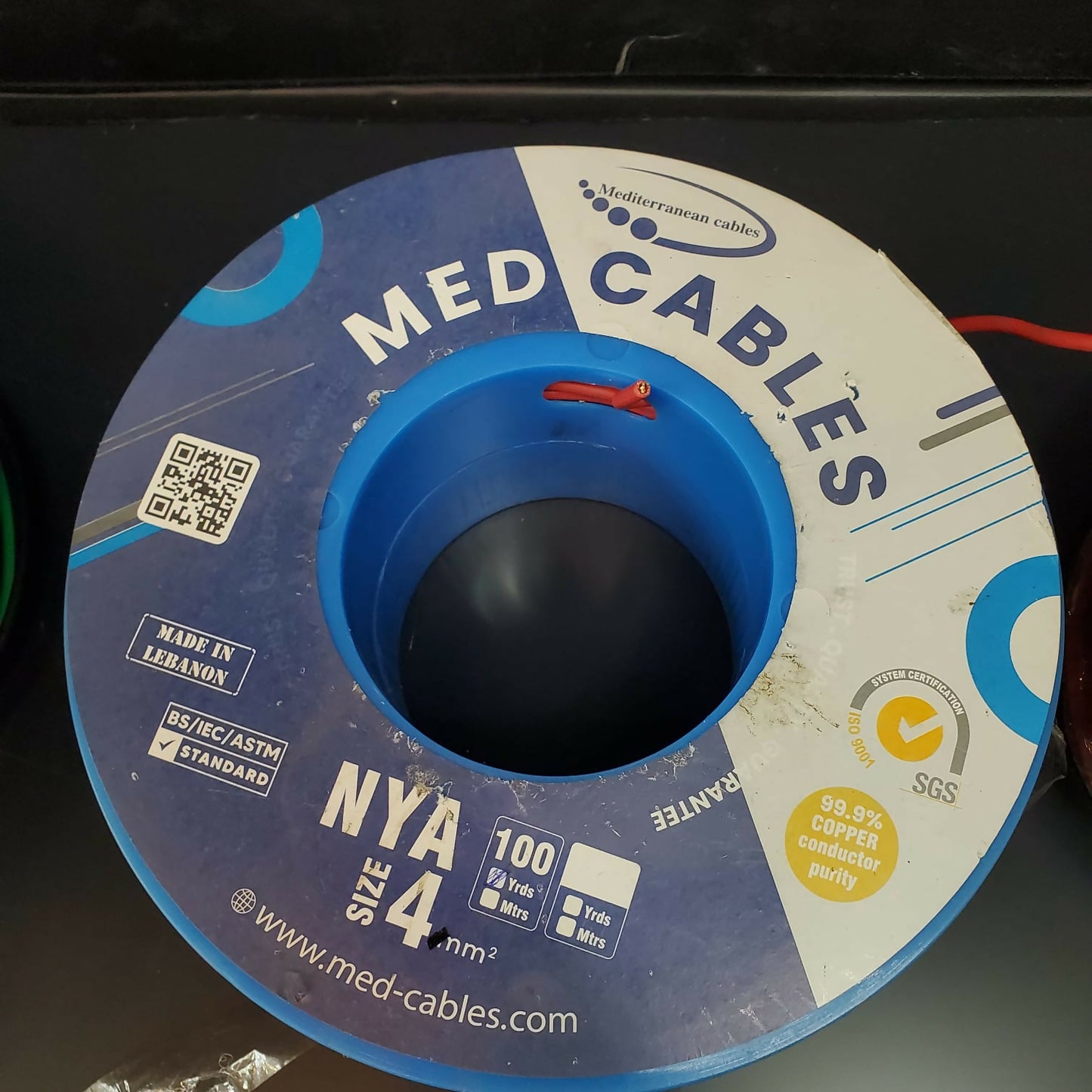 Electric Wire (Med Cables) Made in Lebanon - 1.5mm, 2.5mm, and 4mm